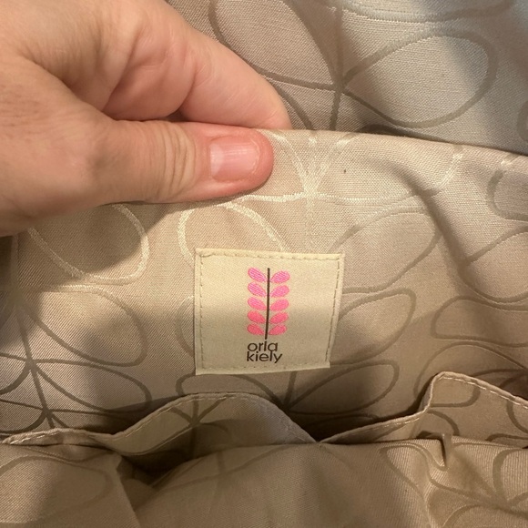 Orla Kiely Lotta Backpack Blue Petals, Red Stripe - Picture 5 of 16